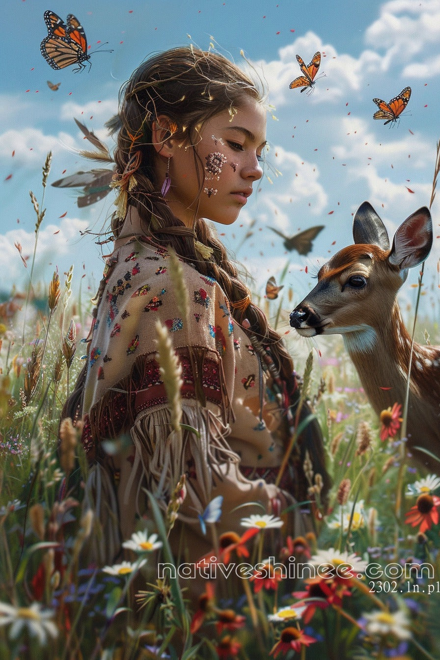 Whisper of the Meadow Native American Canvas