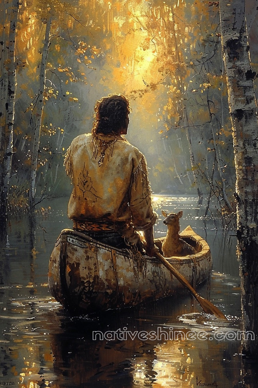 Silent Waters Native American Canvas