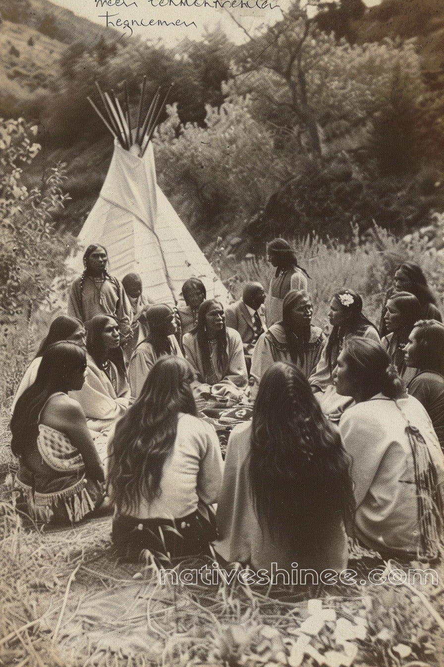 A Gathering of Wisdom Native American Canvas