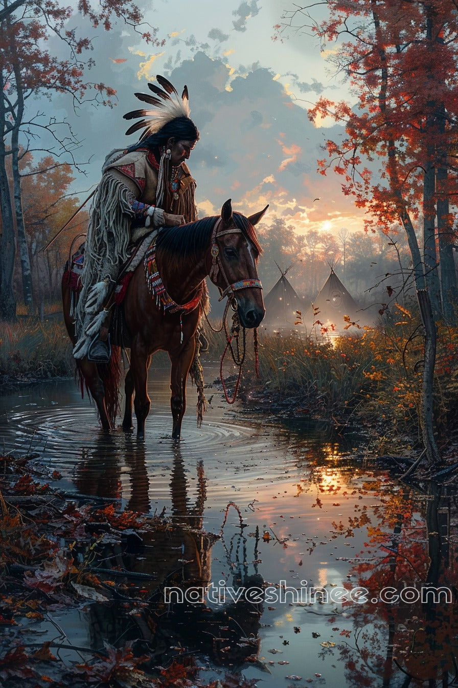 Still Waters, Strong Heart Native American Canvas
