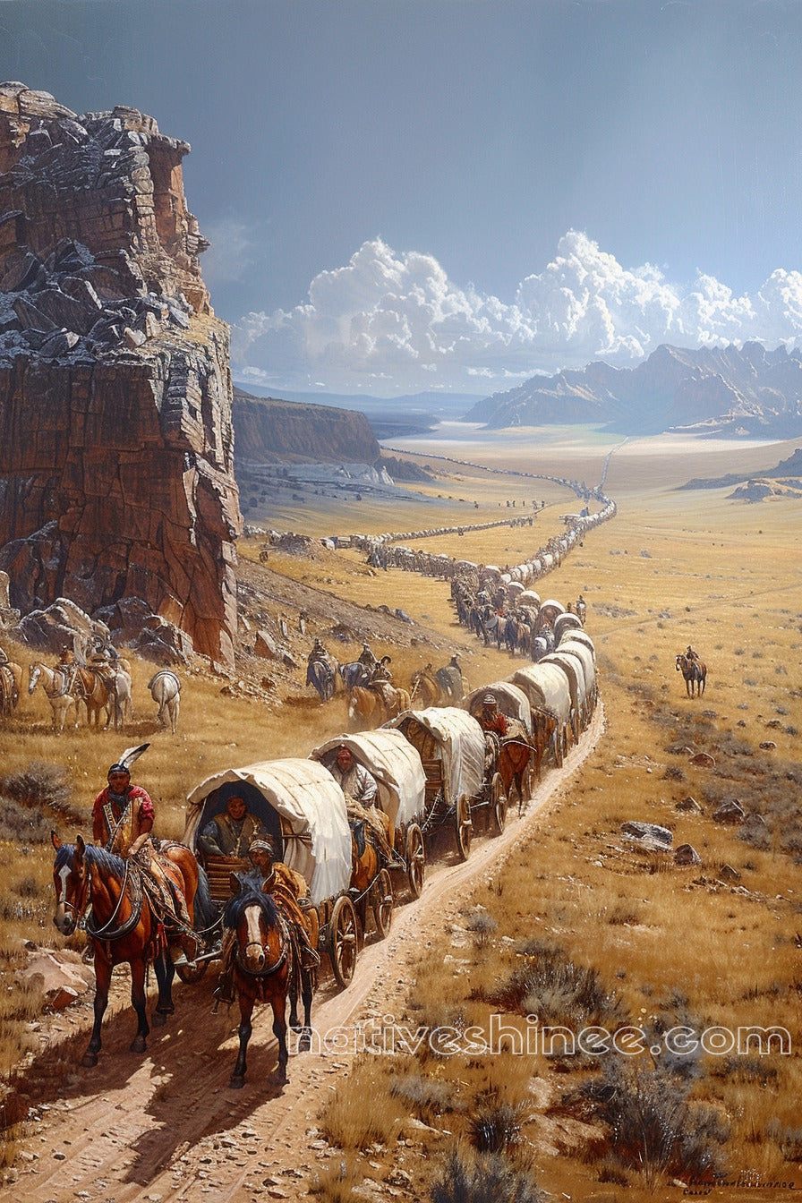 Trail of Tears: The Forced Journey West Native American Canvas