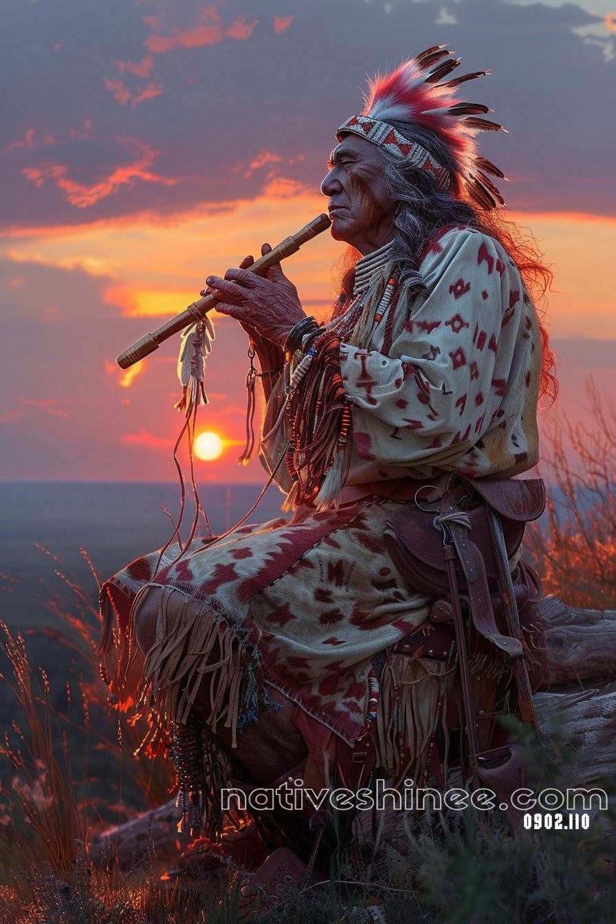 Melody of the Setting Sun Native American Canvas