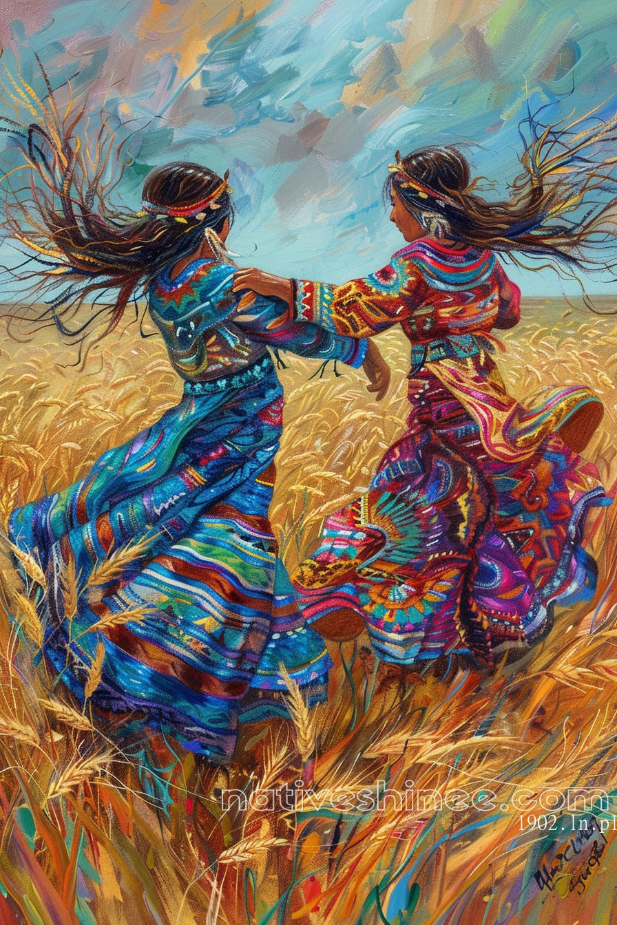 Happiness Shared Native American Canvas