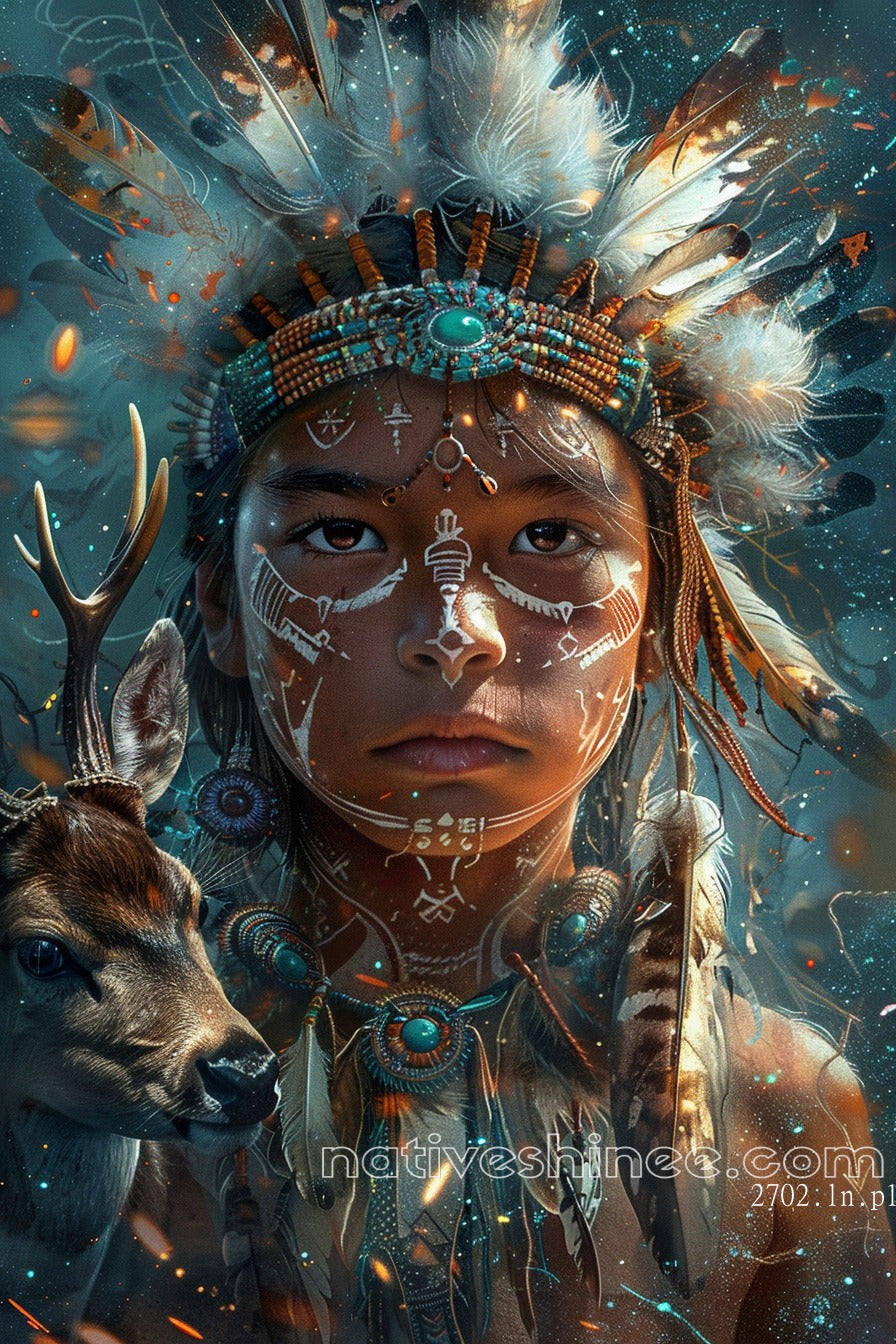Spirit of the Land Native American Canvas