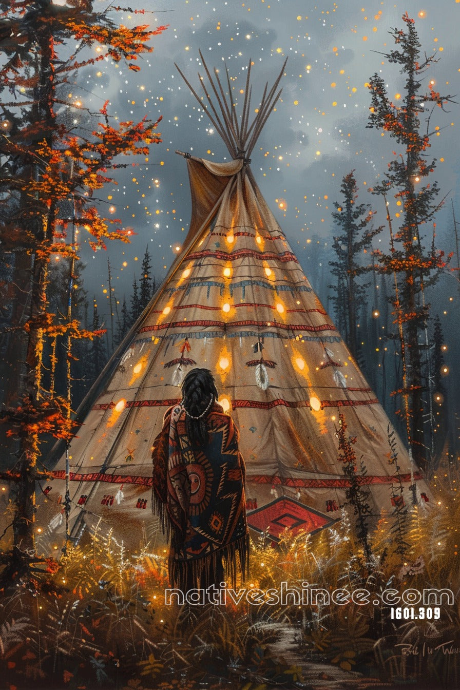 Glow of the Spirit Native American Canvas