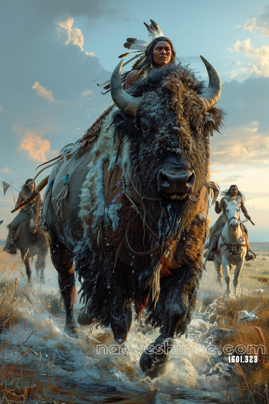 Ride With Honor Native American Canvas