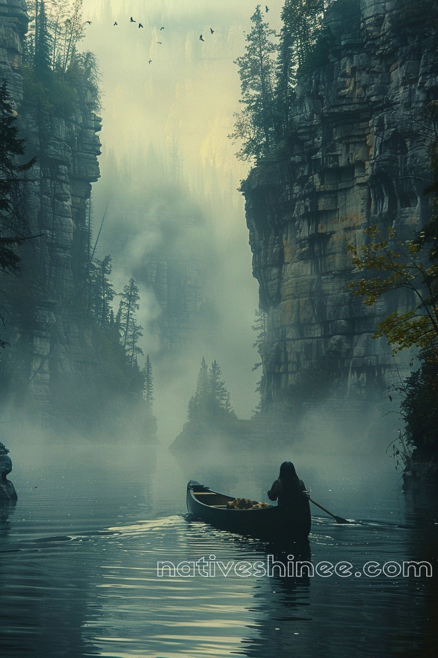 Mist and Mountains: Native American Canvas