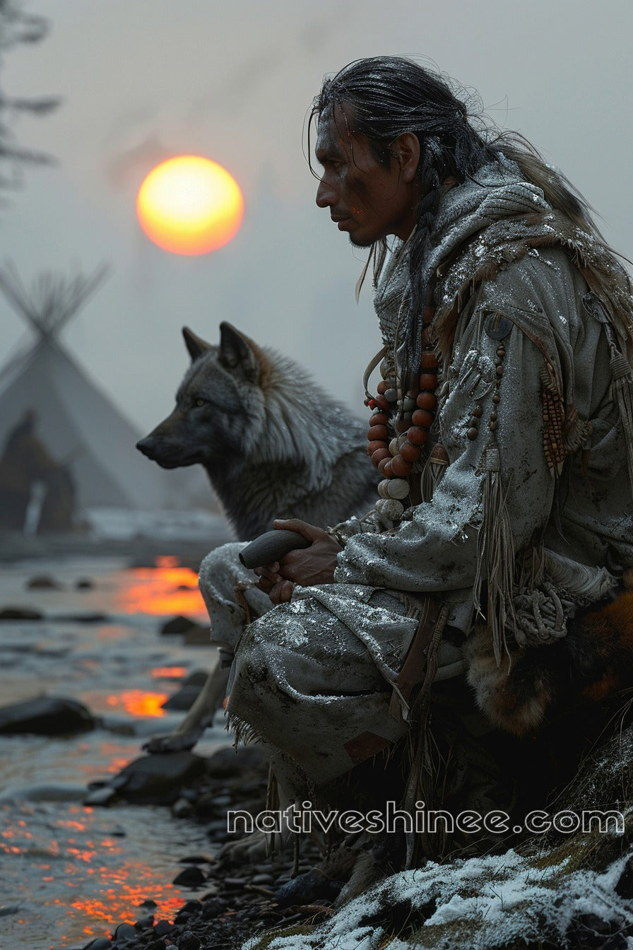 Silent Whispers Native American Canvas