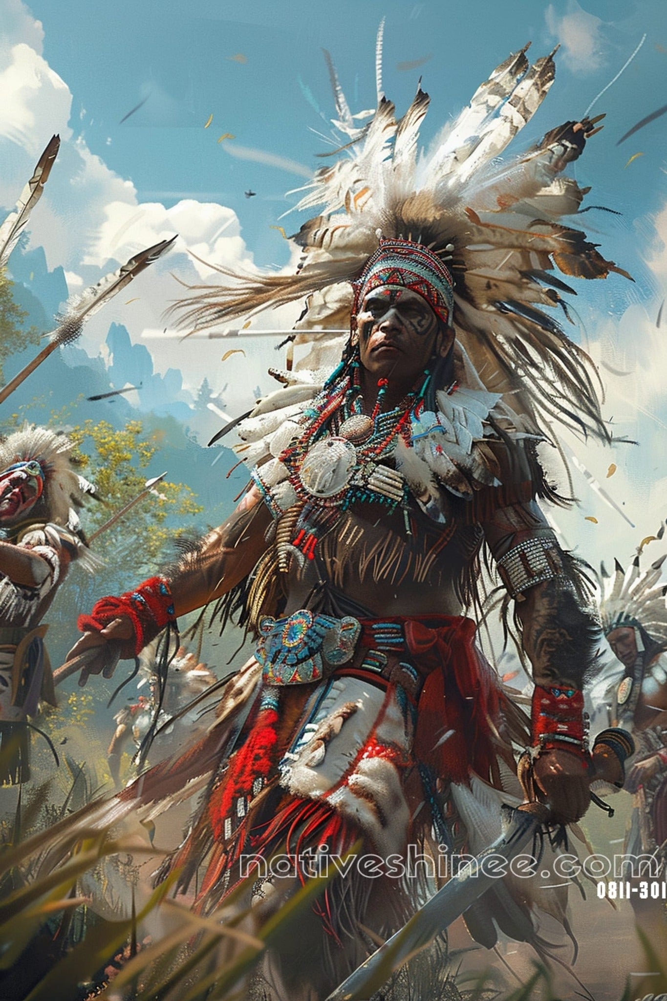 Setting Sun Native American Canvas