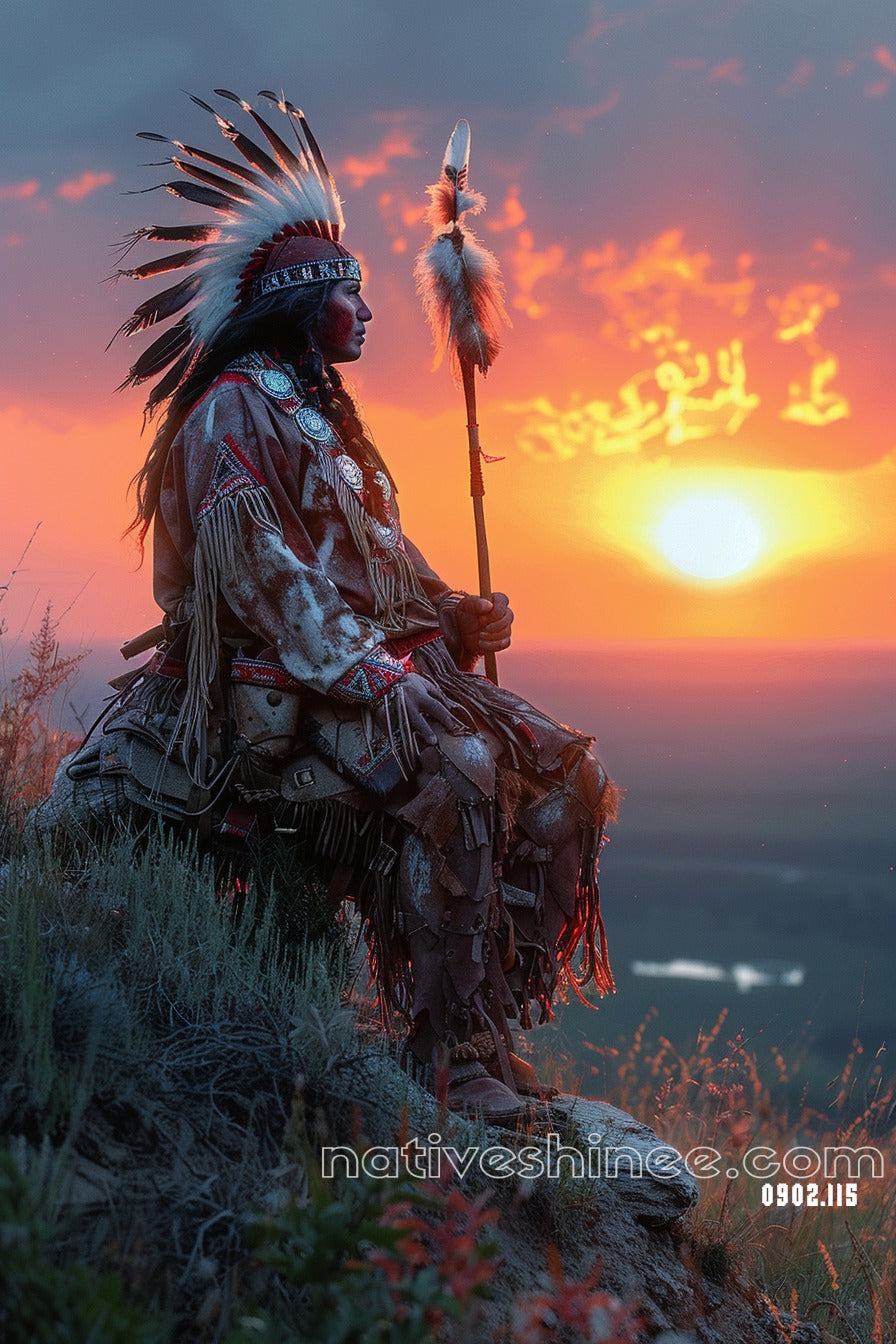Guardian of the Horizon Native American Canvas