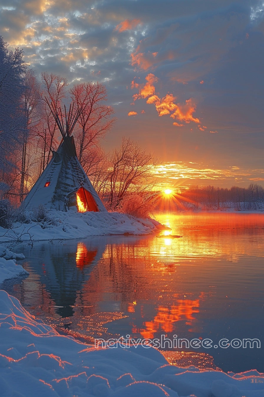 Warmth and Light Native American Canvas