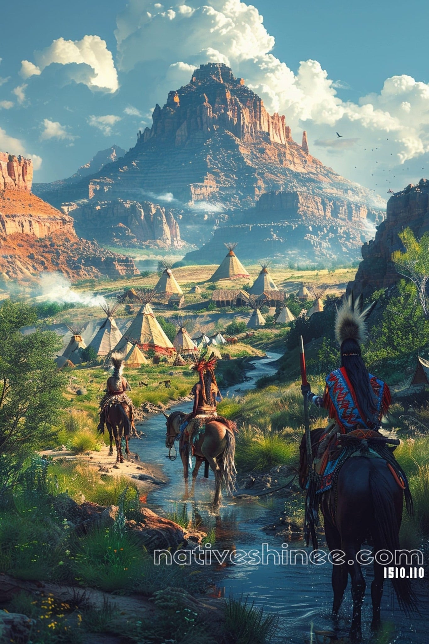 Whispers of the Land Native American Canvas