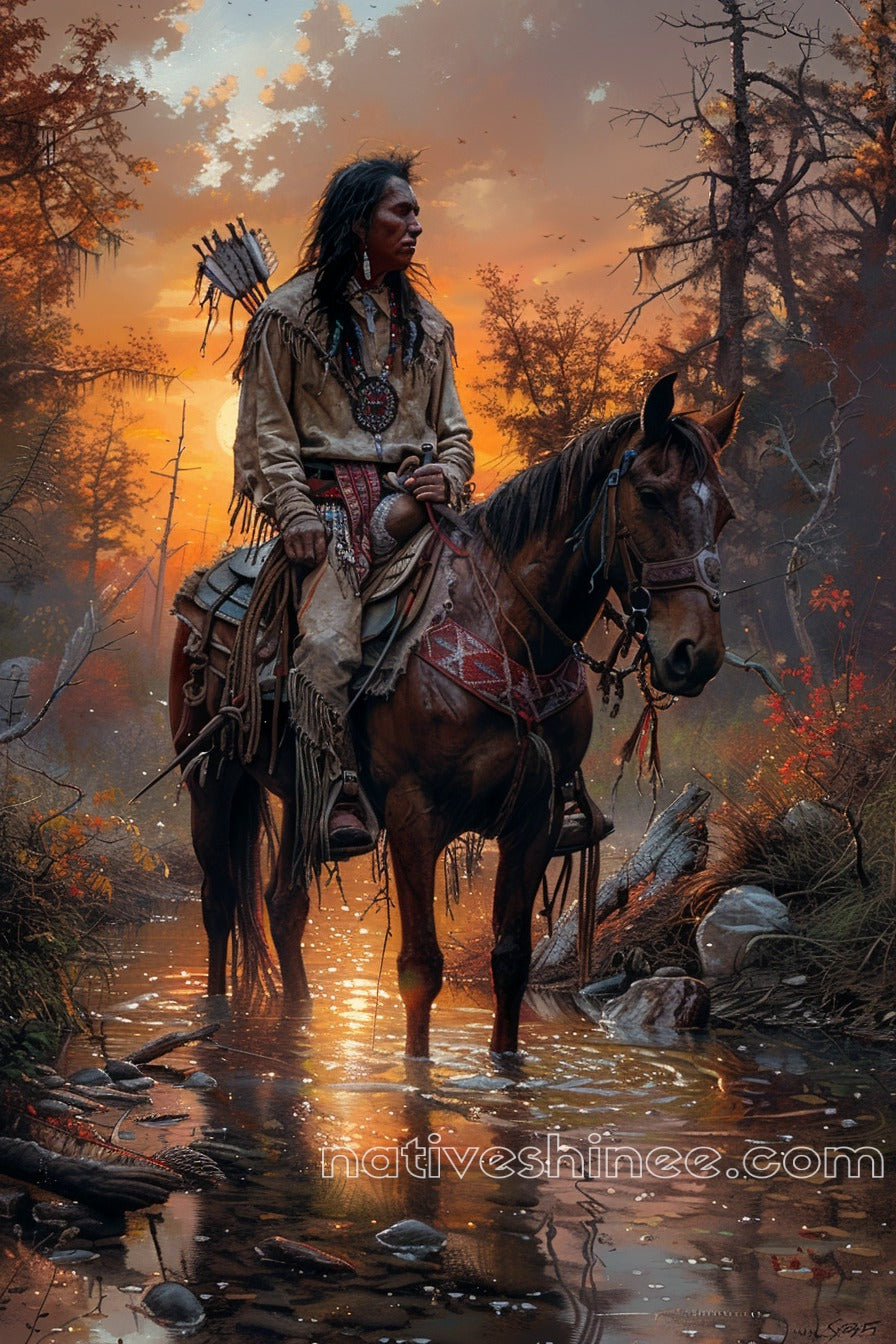 The Last Warrior's Ride Native American Canvas
