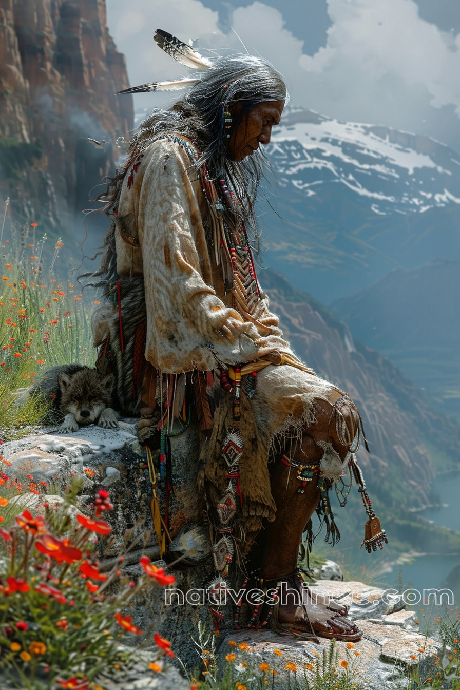 The Journey and the Silence Native American Canvas