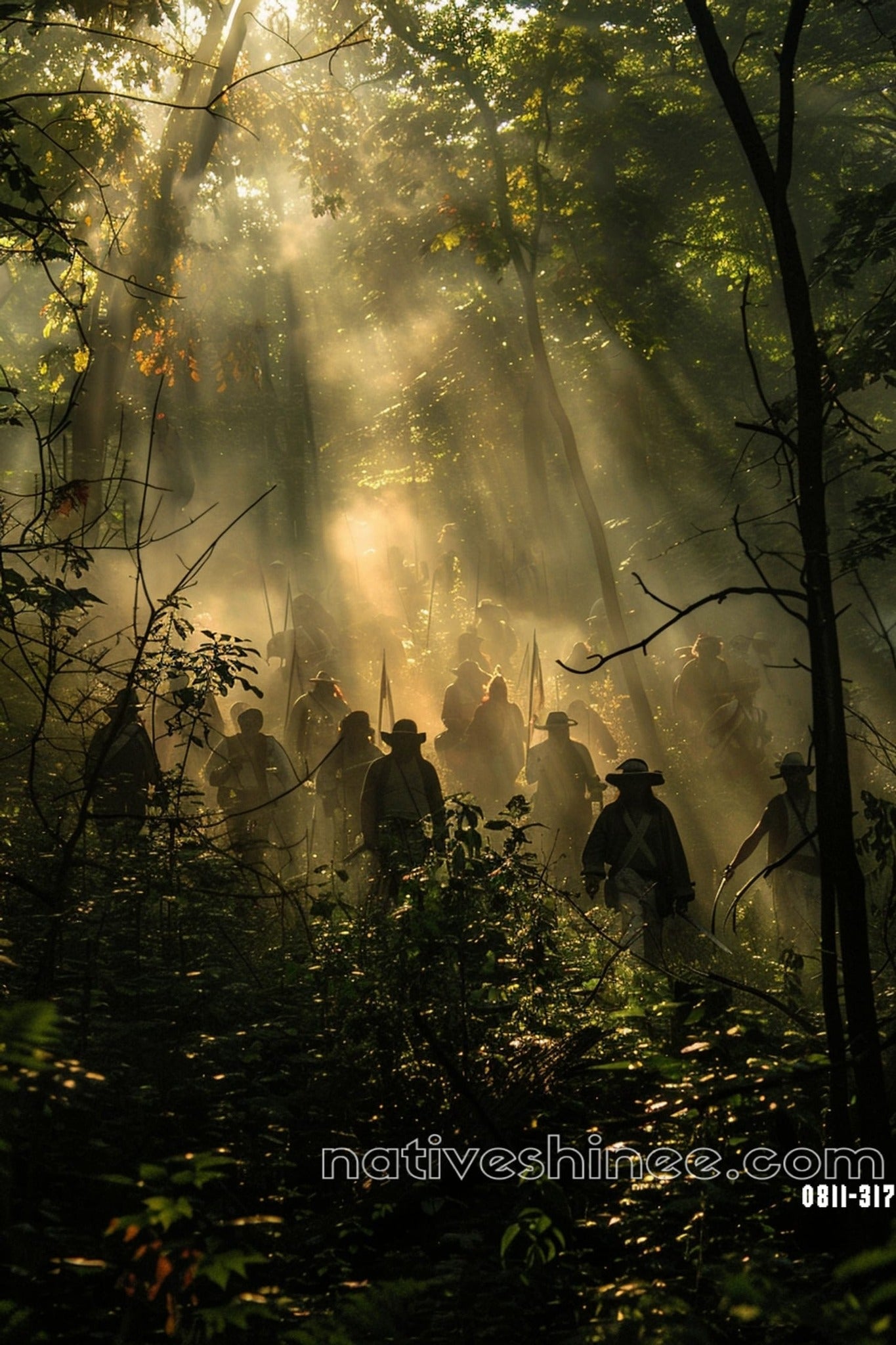 March of the Forgotten Native American Canvas