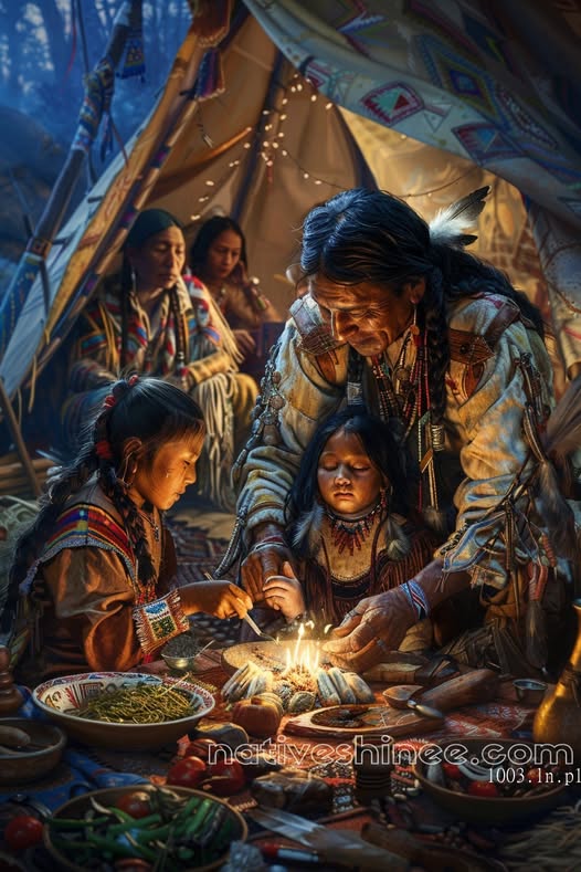 Evening Feast: Native America Canvas