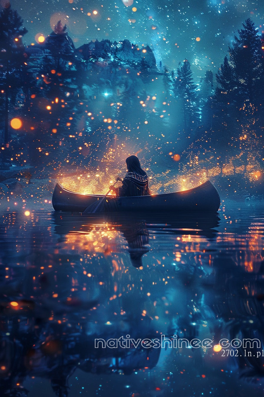 Whispers of the Night Native American Canvas