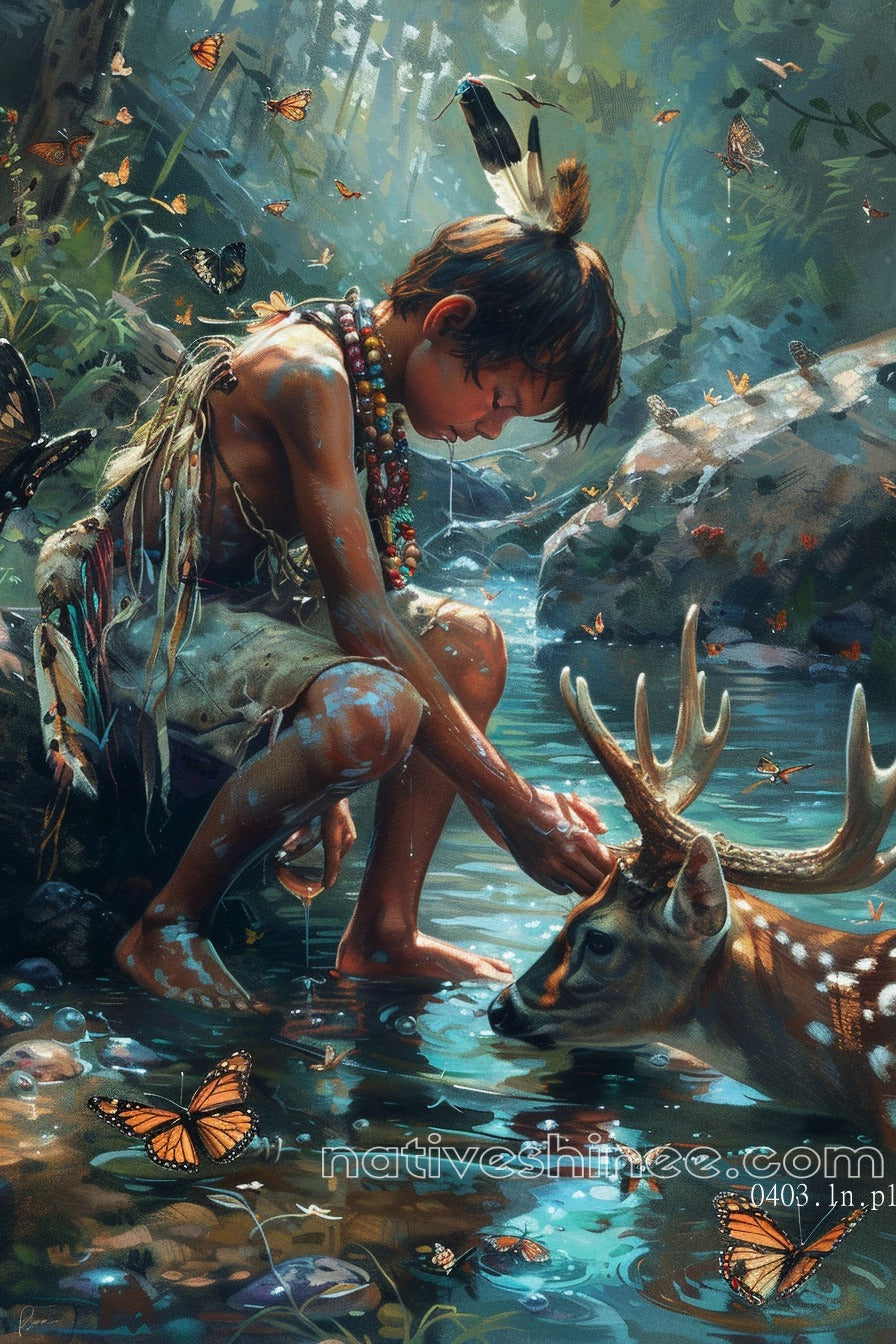 Without Asking Native American Canvas