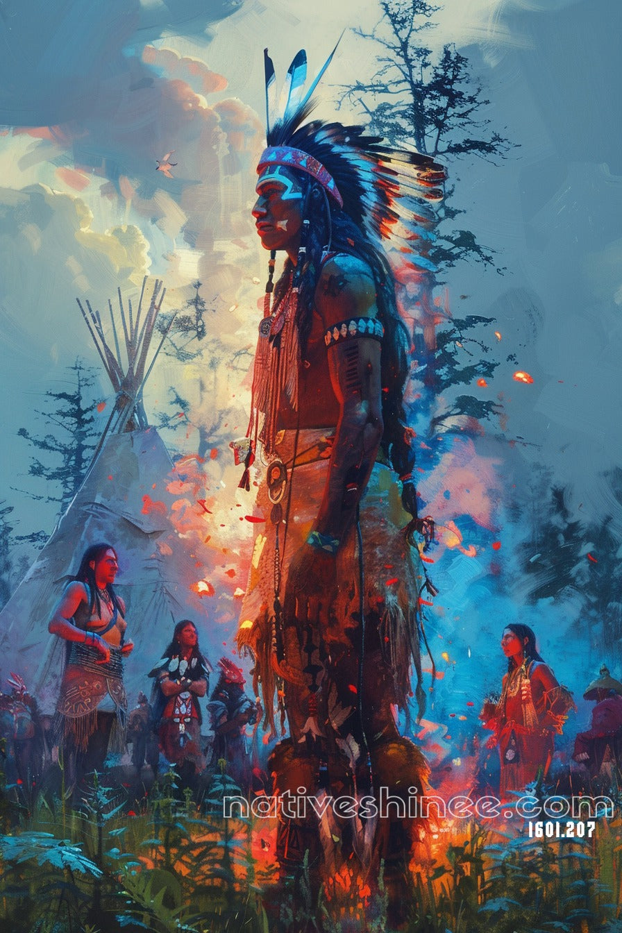 The Firekeeper’s Calling Native American Canvas