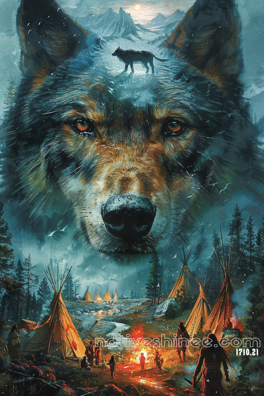 Watcher of the Wild Native American Canvas