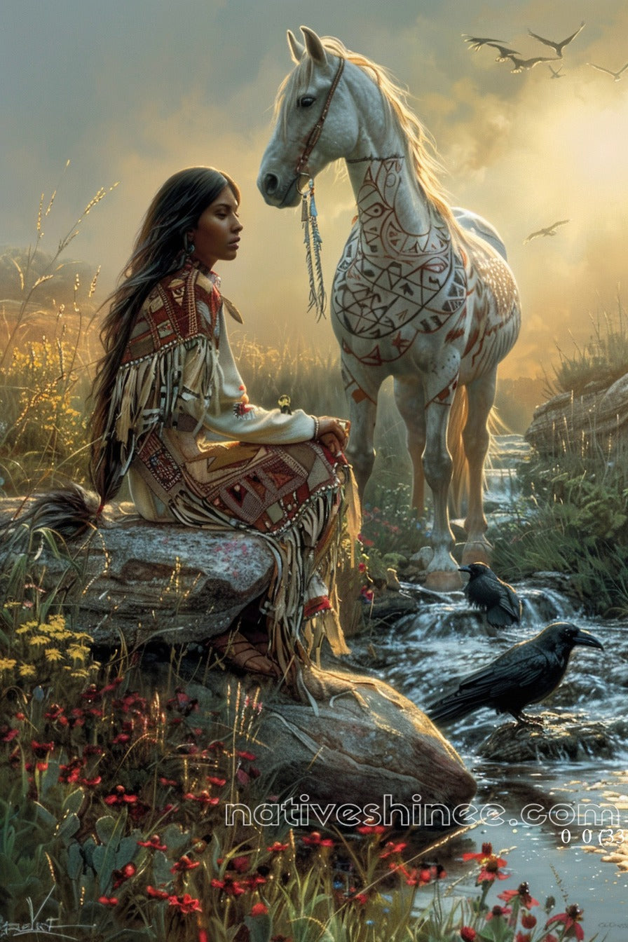 Whispers of the Spirit Native American Canvas
