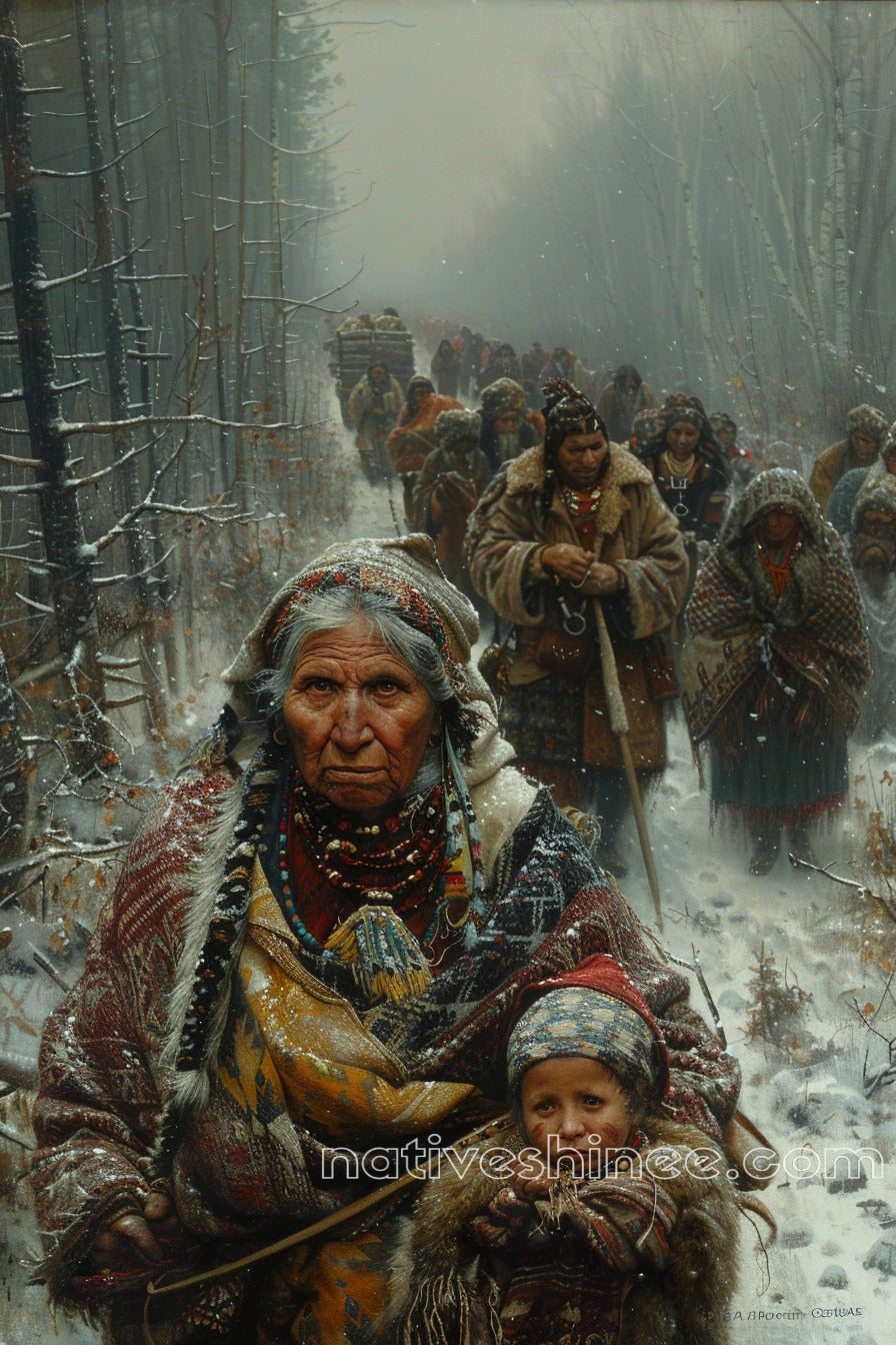 The Long Road Home Native American Canvas