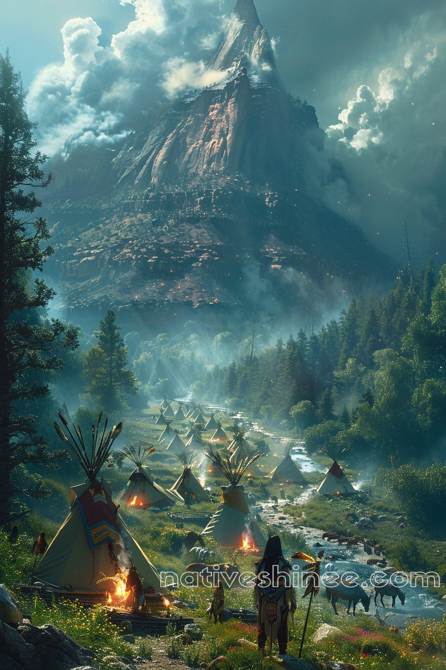 Valley of the Cheyenne Native American Canvas