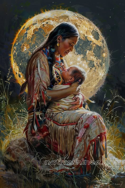 Mother's Love: Native American Canvas