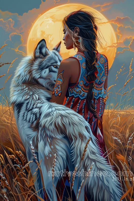 Moonlit Spirit Native American Canvas