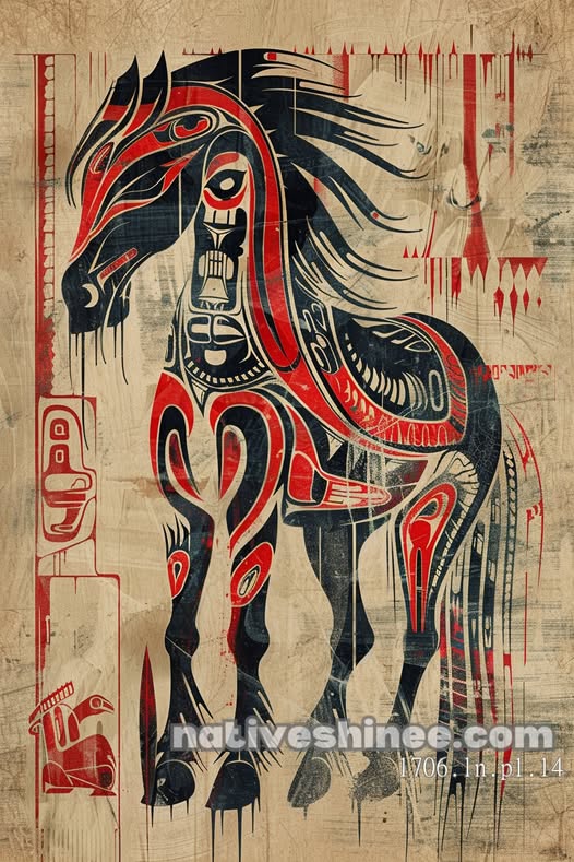 Native Spirit Horse Canvas