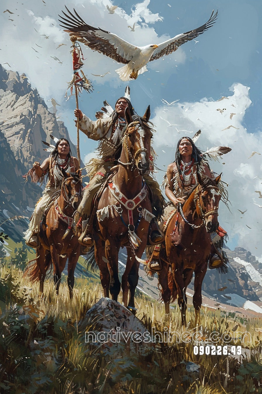 Riders Beneath the High Sky Canvas