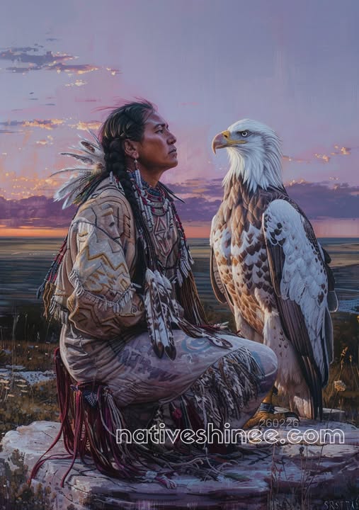 Eagle Witness at Dusk Canvas