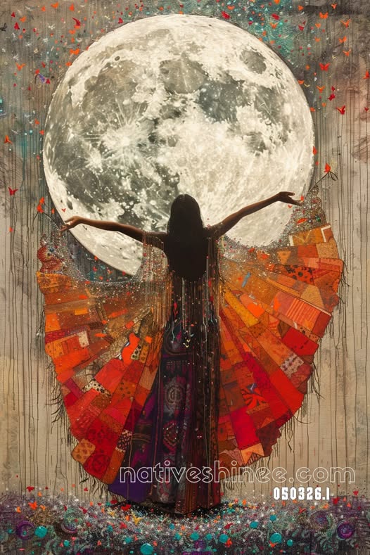 Dancer Beneath the Great Moon Canvas