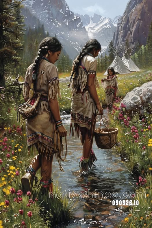 Gathering Along the Mountain Stream Canvas