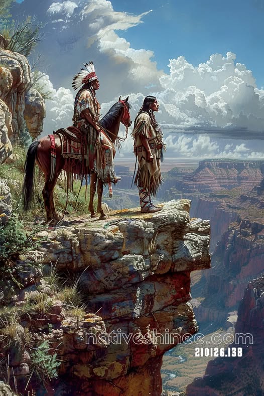 Skyline of Ancestral Watchers Canvas