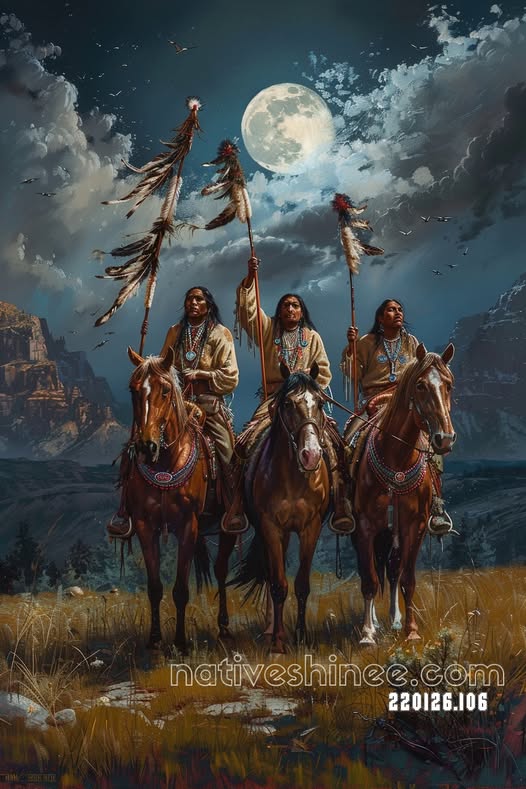 Moonlit Riders of the High Desert Canvas