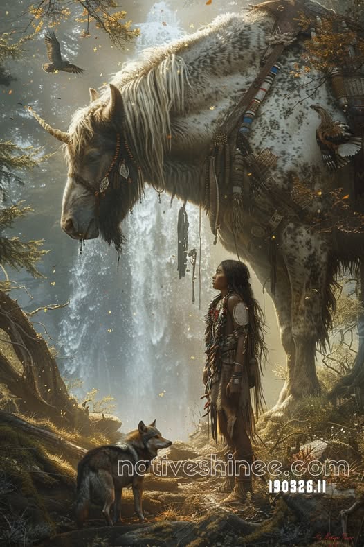 Guardian at the Falls Canvas