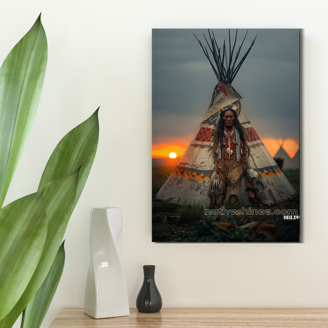 Guardian of the Setting Sun Native American Canvas – NativeShinee
