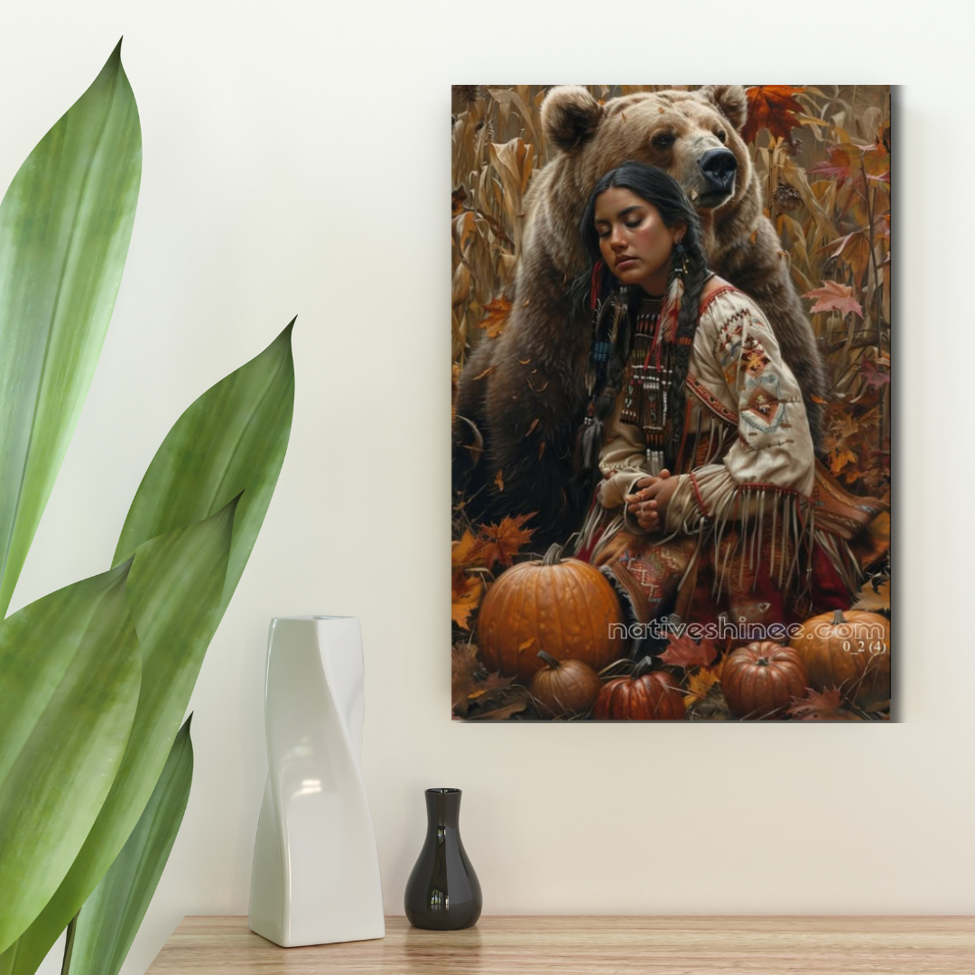 Harmony of the Bear Spirit Native American Canvas – NativeShinee