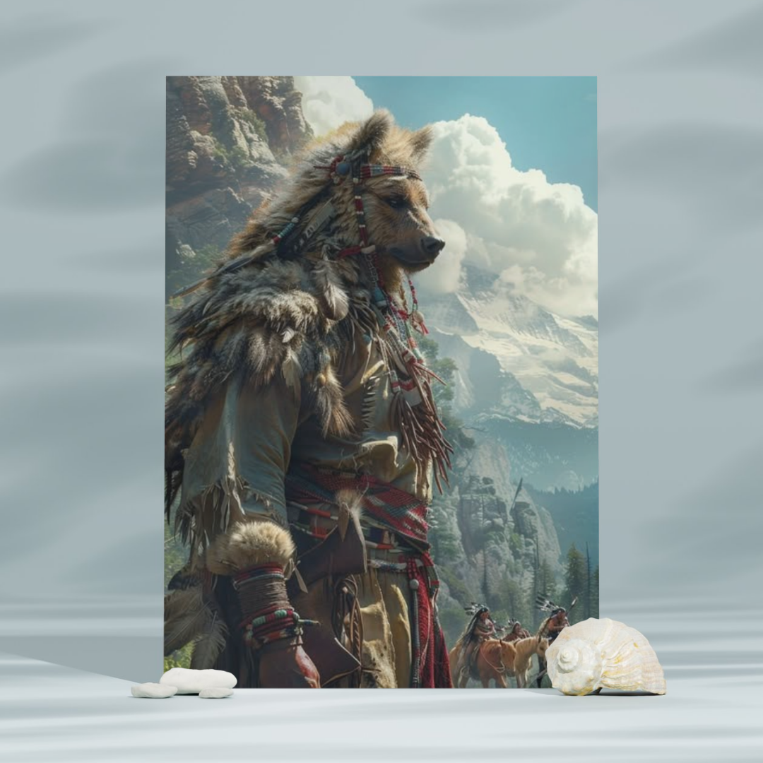 Guardian of the Wilderness Native American Canvas – NativeShinee