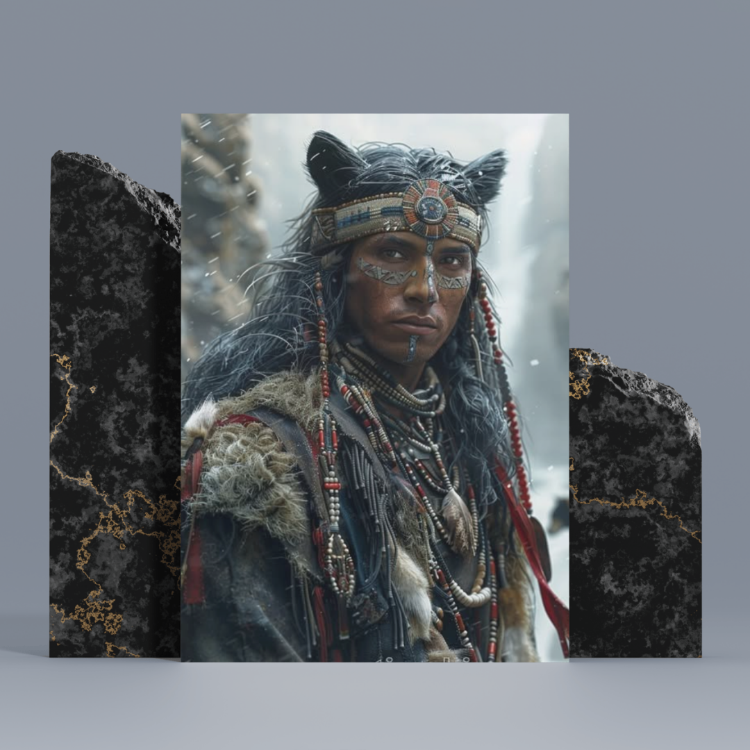 Guardian of the Ancestors: A Native American Canvas – NativeShinee