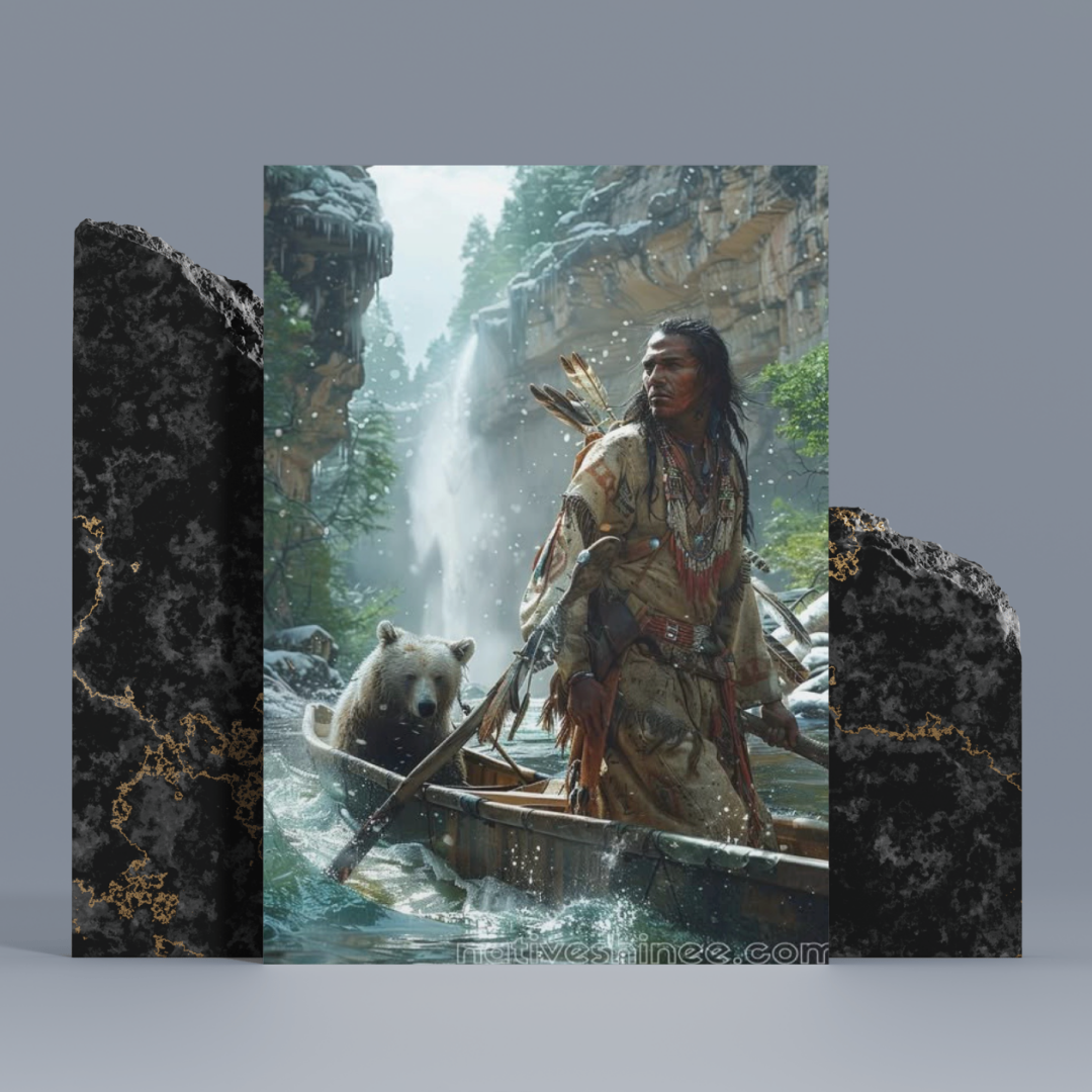 Journey of the Bear Guardian Native American Canvas – NativeShinee