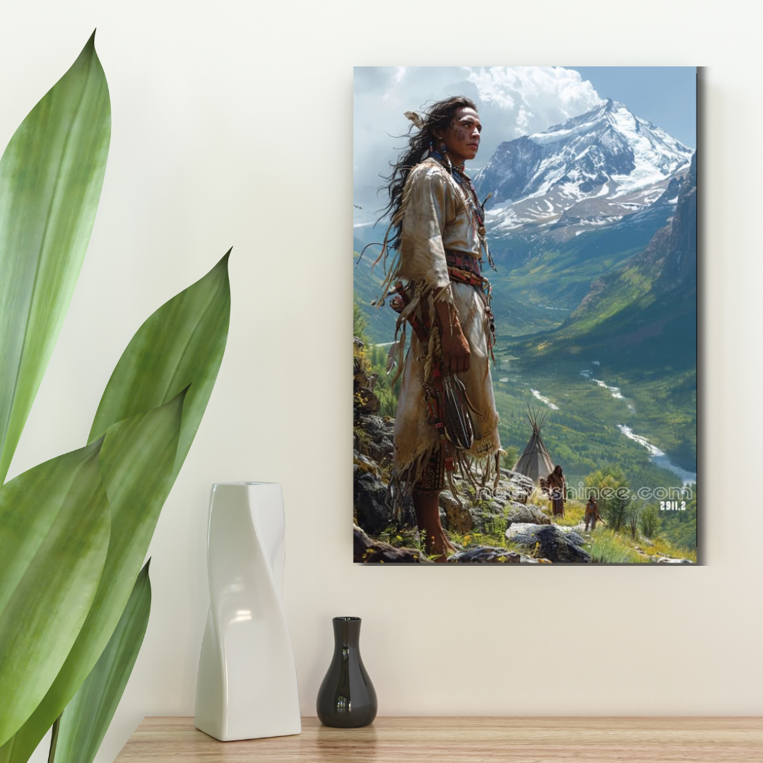 Guardian of the Mountain Spirits Native American Canvas – NativeShinee