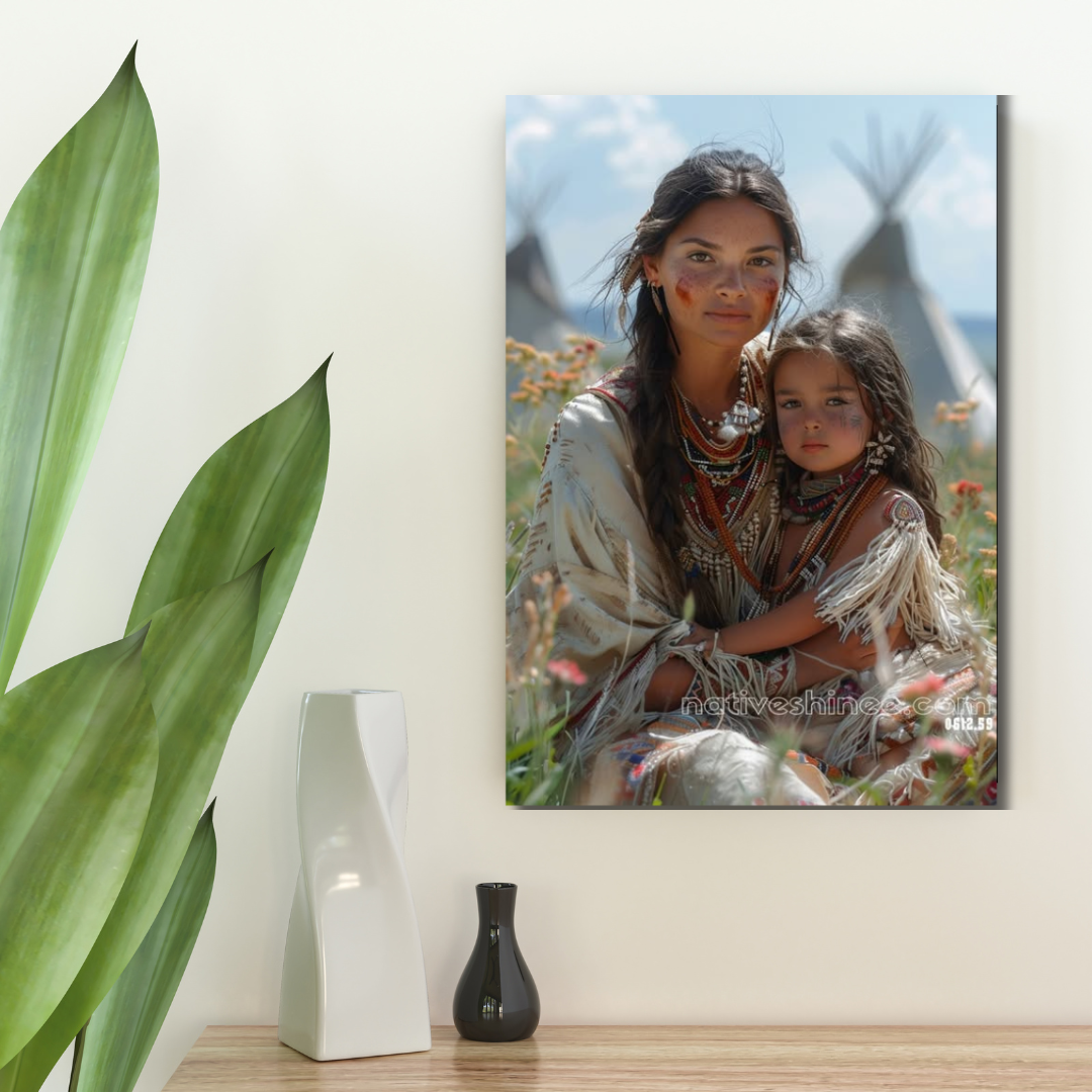 Sacred Bonds of Heritage: A Native American Canvas – NativeShinee