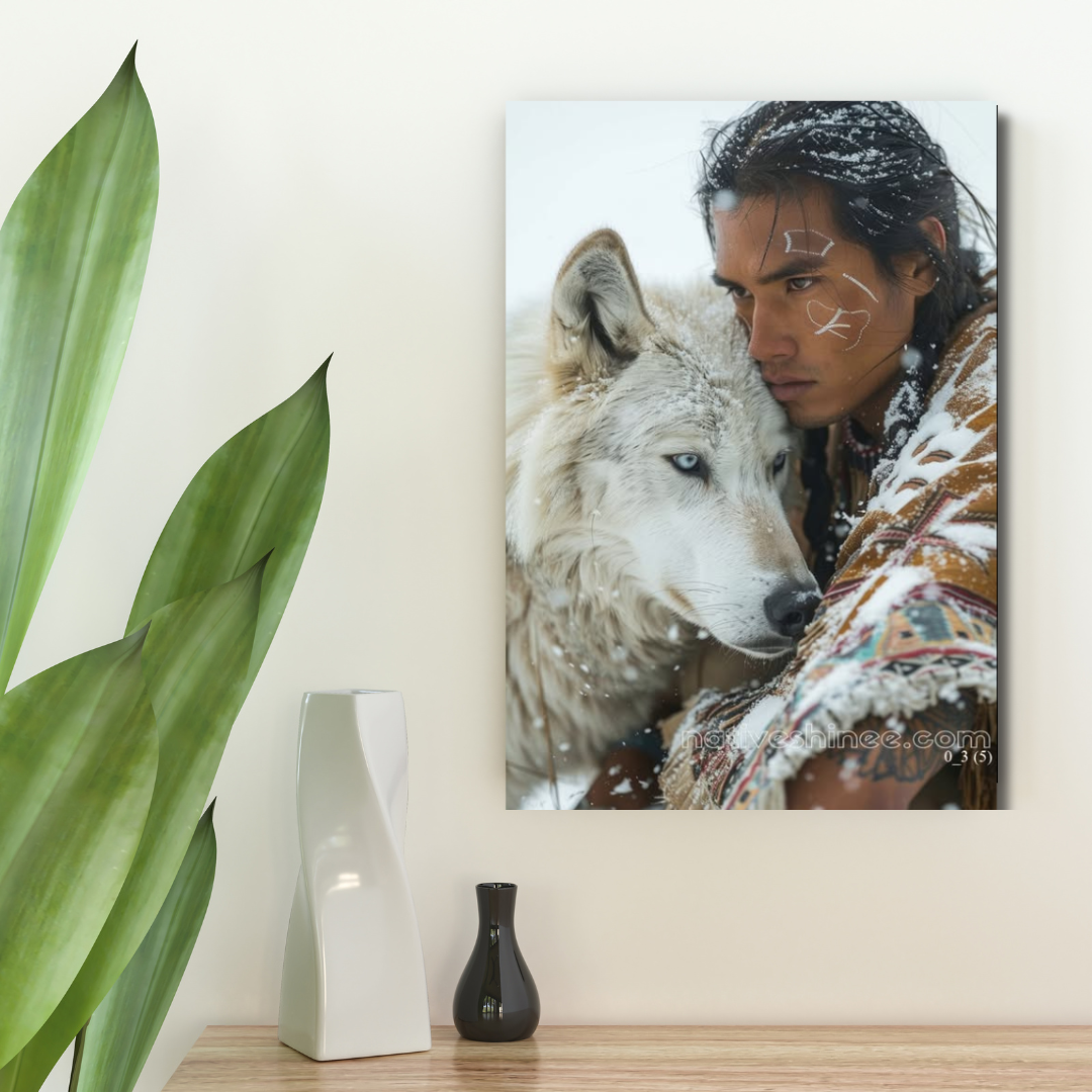 Winter Bond Native American Canvas
