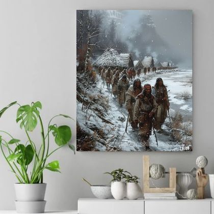 The Warrior's Sacred Journey Native American Canvas