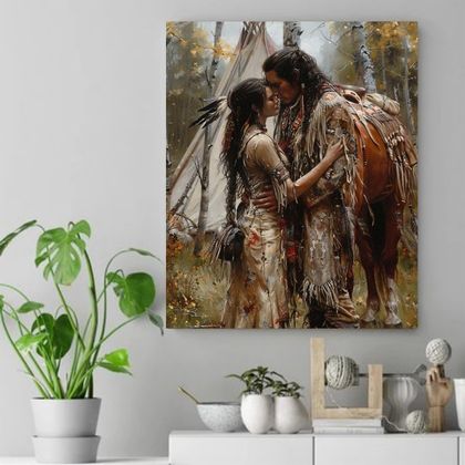 A Timeless Embrace Native American Canvas VA