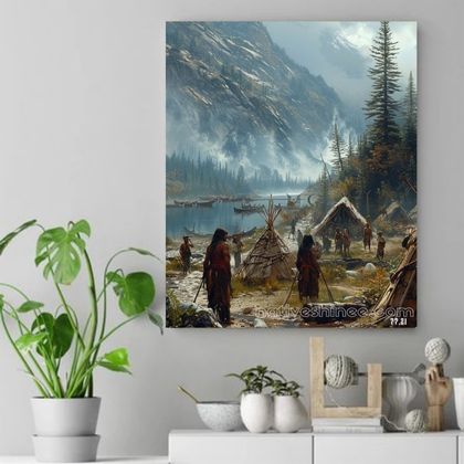 The Valley of Traditions Native American Canvas