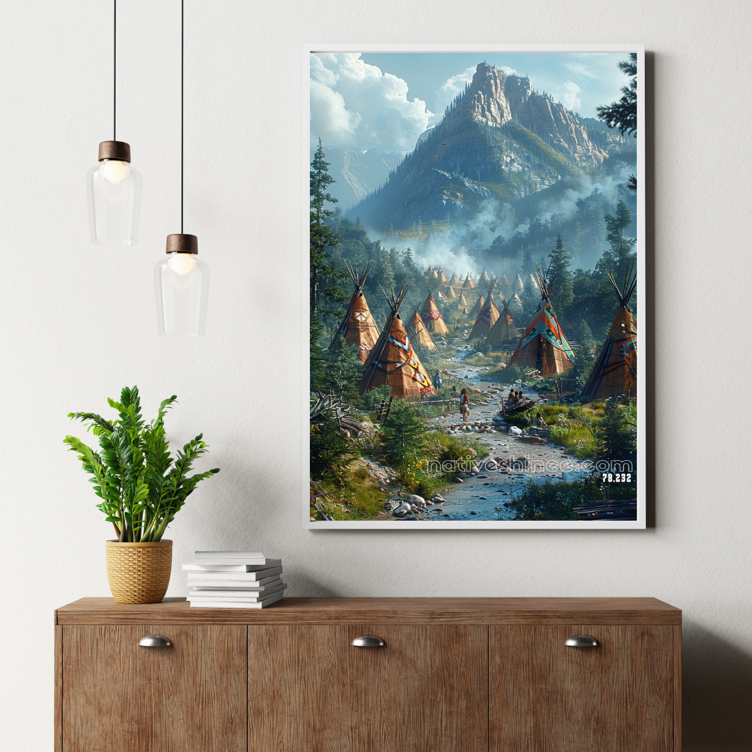 Whispers of the Mountain Valley Native American Canvas – NativeShinee