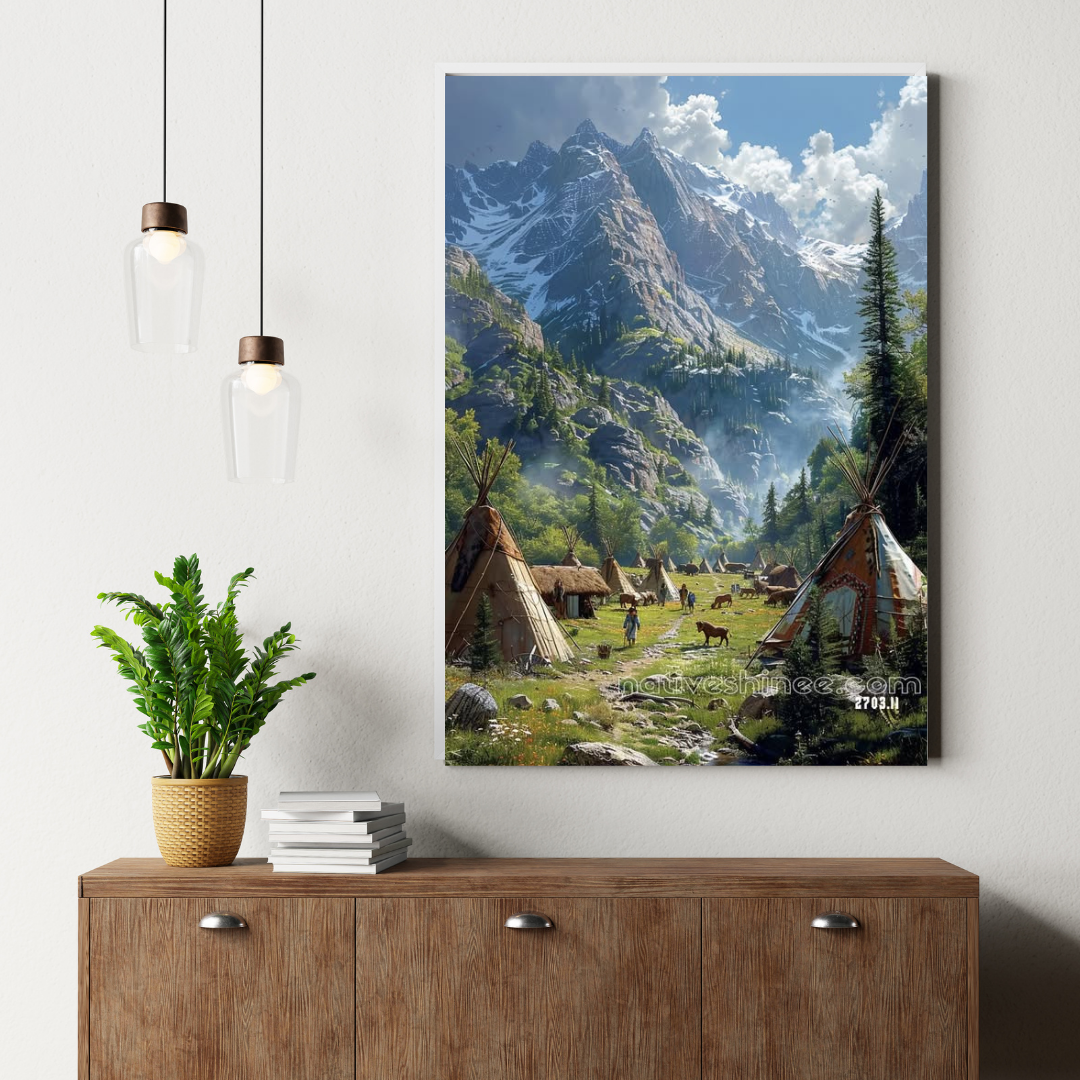 Mountain Haven: Native American Canvas